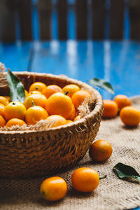 Close-up of fruits in basket