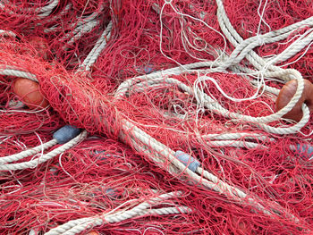 Detail shot of fishing nets