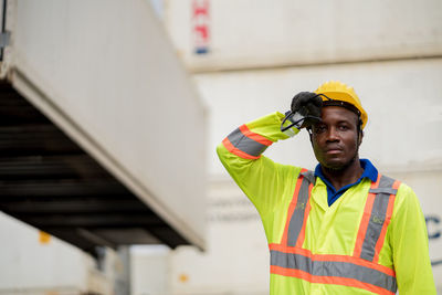 Portrait of man working