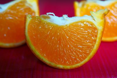 Close-up of orange fruit on table