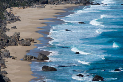 View of rocks on beach