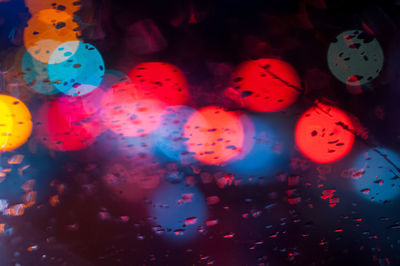 Close-up of multi colored lights