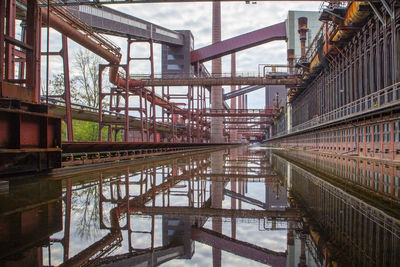 View of zeche zollverein, zollverein coal mine industrial complex, from rooftop of ruhr museum