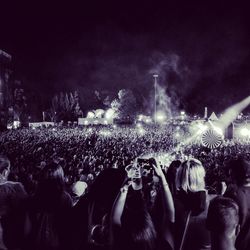 Group of people at night