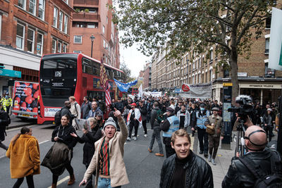 Group of people on city street