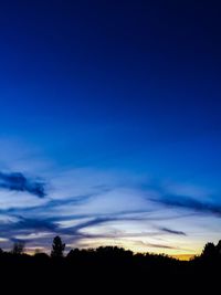 Silhouette of trees at sunset