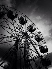 Low angle view of ferris wheel against sky