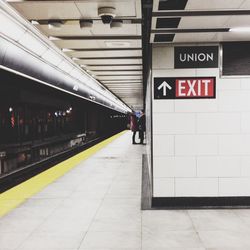 Railroad station platform
