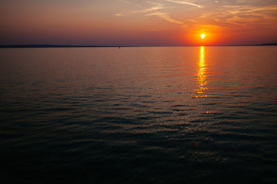 Scenic view of sunset over sea