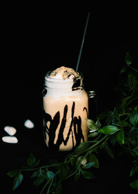 Close-up of coffee in jar
