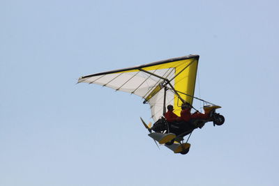 Low angle view of kite in sky