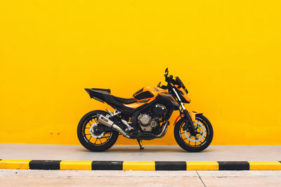 Yellow motorcycl