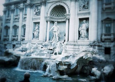 Fountain in front of building