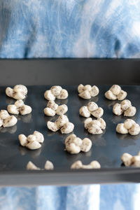 Close-up of coffee beans on table