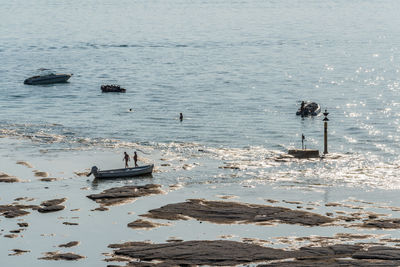 Boats in sea