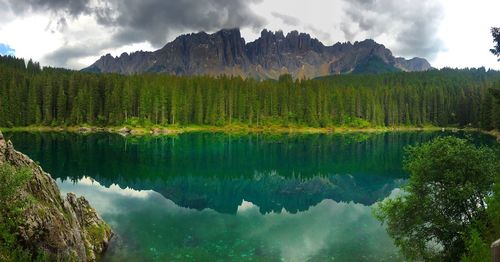 Panoramic view of lake against sky