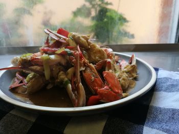 Close-up of food in plate