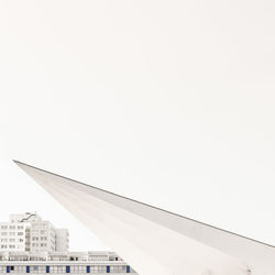 Low angle view of building against clear sky