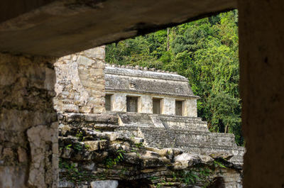 Low angle view of temple of inscriptions