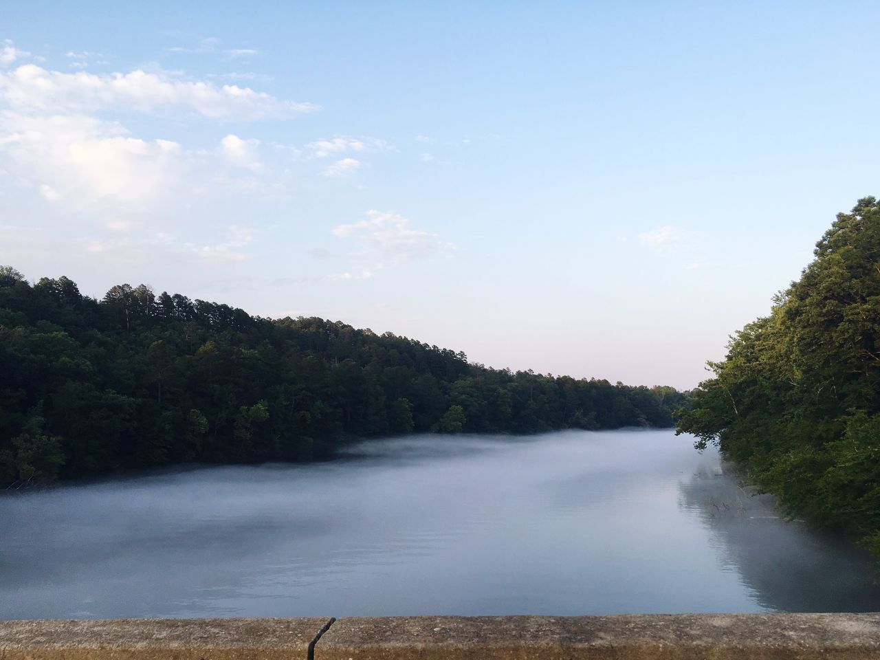 Fog over river