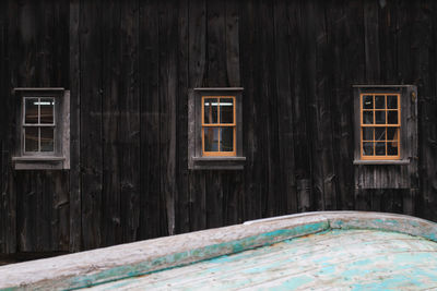 Close-up of wooden door