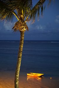 Scenic view of sea against sky at sunset