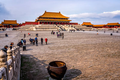 Group of people in front of temple