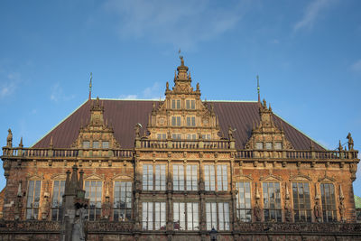 Low angle view of historic building against sky