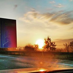 Road at sunset