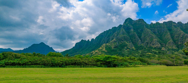 Panoramic view of landscape against sky