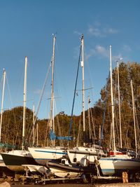 Yachts at the boatyard 