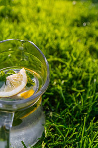 Close-up of drink in glass