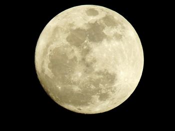 Close-up of moon against clear sky at night