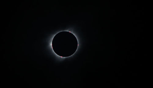 Low angle view of moon against sky