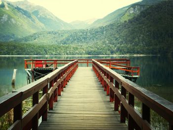 Pier leading to lake