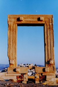 Built structure against clear blue sky