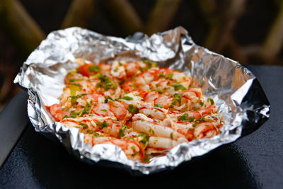 Close-up of food in plate