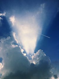 Low angle view of cloudy sky
