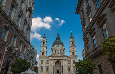 Low angle view of buildings against sky