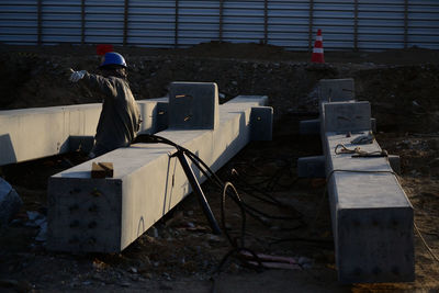 Man at construction site