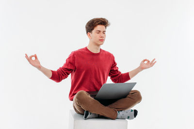 Young man using mobile phone