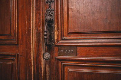 Close-up of closed door