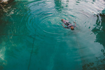 Close-up of swimming underwater