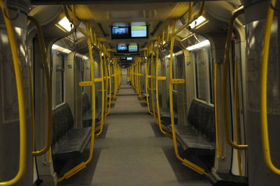 Empty seats in train