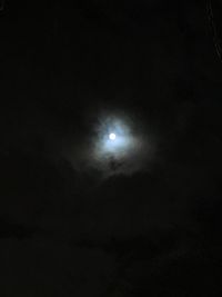 Low angle view of moon in sky