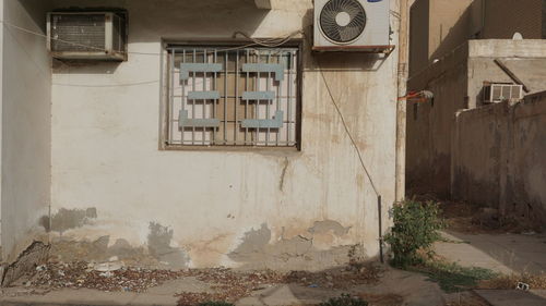 Exterior of old building in town