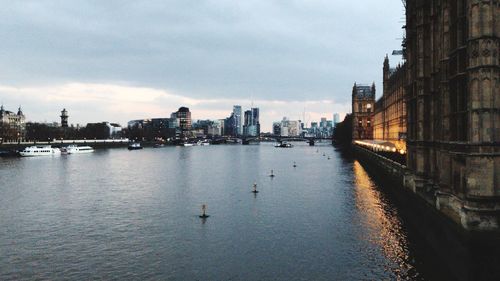 View of buildings in city at waterfront