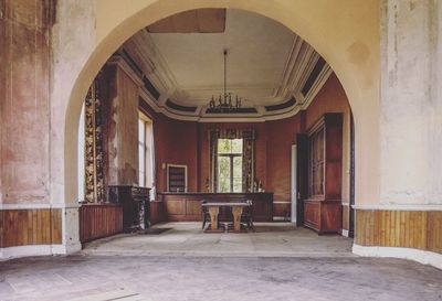 Empty corridor of building