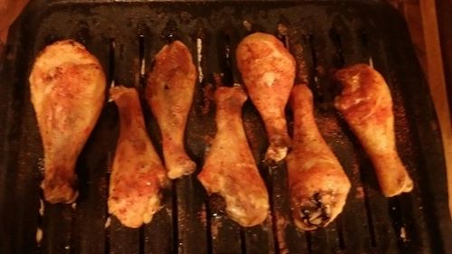 Close-up of meat on barbecue grill