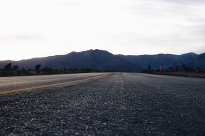 Road leading towards mountains